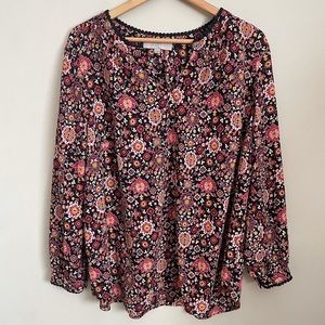LOFT PLUS LIGHTWEIGHT PATTERNED BLOUSE SIZE 18
